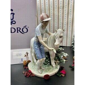 Lladro  A Boy And His Pony‎ 1460 Retired W/ BOX Glossy Mint Condition RARE